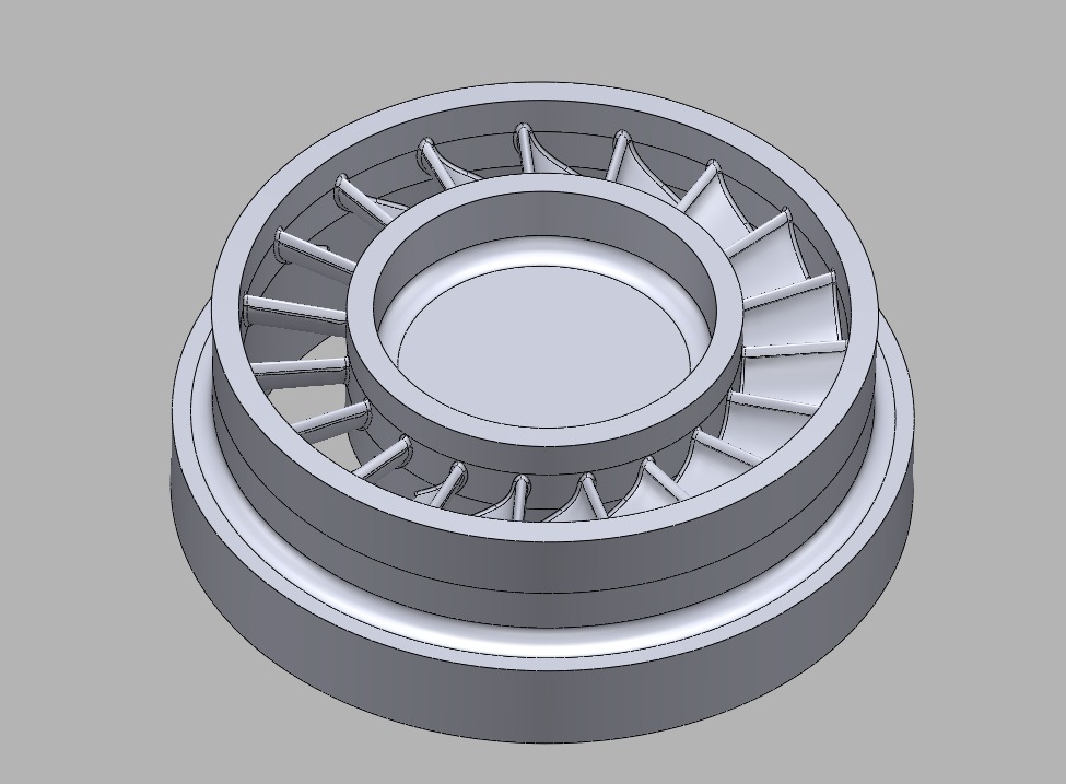 Kanatlı halka cad modeli